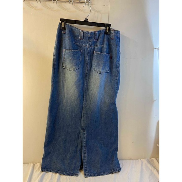 Tommy Hilfiger skirt maxi skirt faded distressed belt loops size 9 juniors - Picture 3 of 7